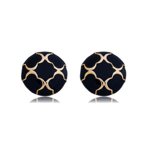 Brinco Estela Esmaltado Preto